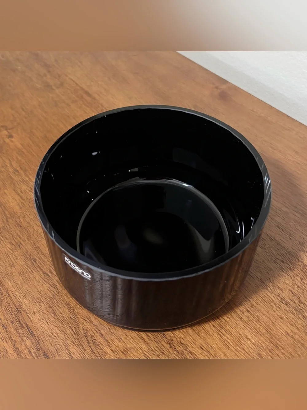 Vintage MCM Krosno Handmade Poland Glass Vase Black 3.5” X 5.75”